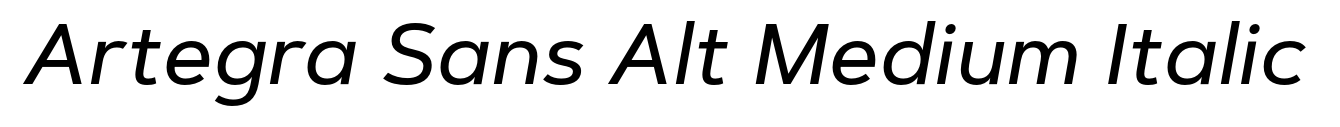 Artegra Sans Alt Medium Italic